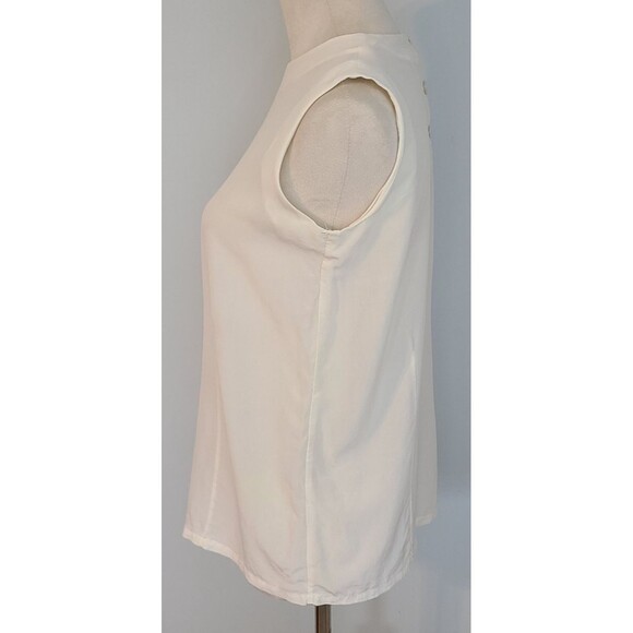 Casual Corner Womens S Silk Ivory Tunic Blouse Cami VTG Careerwear Casual Party - Picture 4 of 10
